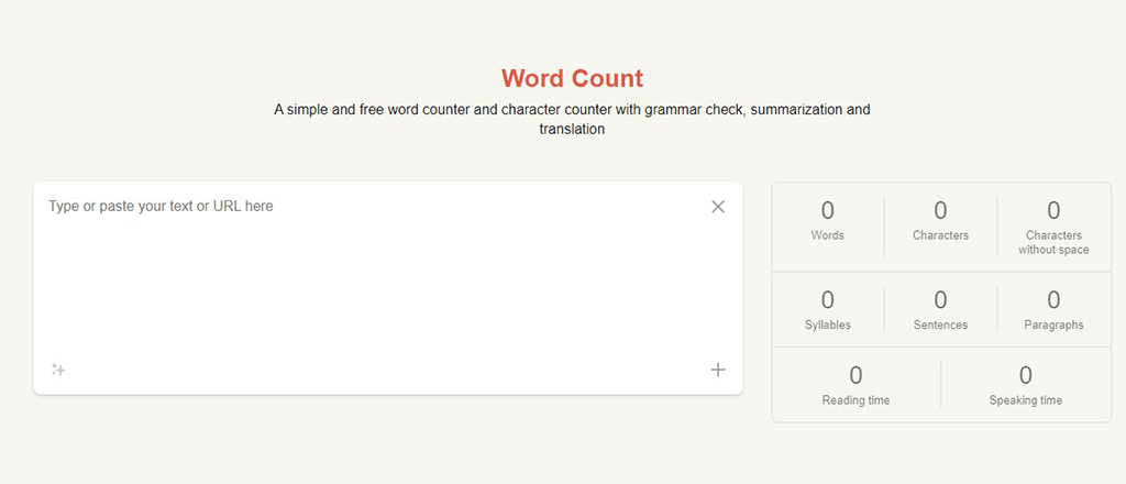 Herramienta de resúmenes de textos Wordcount